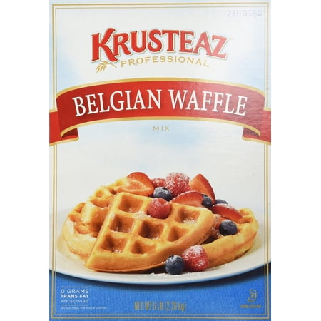 6 PACKS : Krusteaz Belgian Waffle Mix - 5 Pound Foodservice Bag