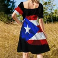 thumbnail image 3 of PUERTO RICAN FLAG ||| by solomaskx Sleeveless Dress cocktail dresses womans clothing, 3 of 6