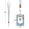 thumbnail image 3 of PU Leather Badge Holder ID Badge Holder with Lanyard for Cards & Credentials Heart-shaped Cookies and Snowflake, 3 of 6