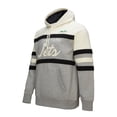 thumbnail image 2 of Men's-Mitchell & Ness  Heather Gray New York Jets Head Coach Vintage Logo Pullover Hoodie, 2 of 7