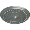 thumbnail image 3 of Ekena Millwork 15 3/4"OD x 2"P Foster Shell Ceiling Medallion (Fits Canopies up to 9 5/8"), Hand-Painted Platinum, 3 of 6
