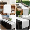 thumbnail image 6 of White Table Runner 72 Inches Long, Modern Minimalist Pure Soild Color Kitchen Coffee Dining Table Decoration for Home Party Birthday Wedding Home Decor 13x72 Inches, 6 of 8