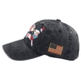 thumbnail image 6 of GrmtClth Usa 250th Anniversary Hat Patriotism American Flag Print Baseball Cap Classic Distressed Washed Cap Trend Adjustable Headwear Black, 6 of 7