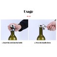 thumbnail image 3 of Cateissary Botella de vino de silicona de acero inoxidable, prensa de conservación al vacío, cocina, barman, restaurante, tapón, suministros, tapa de Barra de herramientas blanco Cateissary HA008968-01, 3 of 6