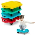 thumbnail image 1 of Topbuy 4-Pack Étage Scooter Enfants Assis Scooter Conseil avec Poignées de Sécurité et Non-Marring Roulettes à Rouleaux, 1 of 8