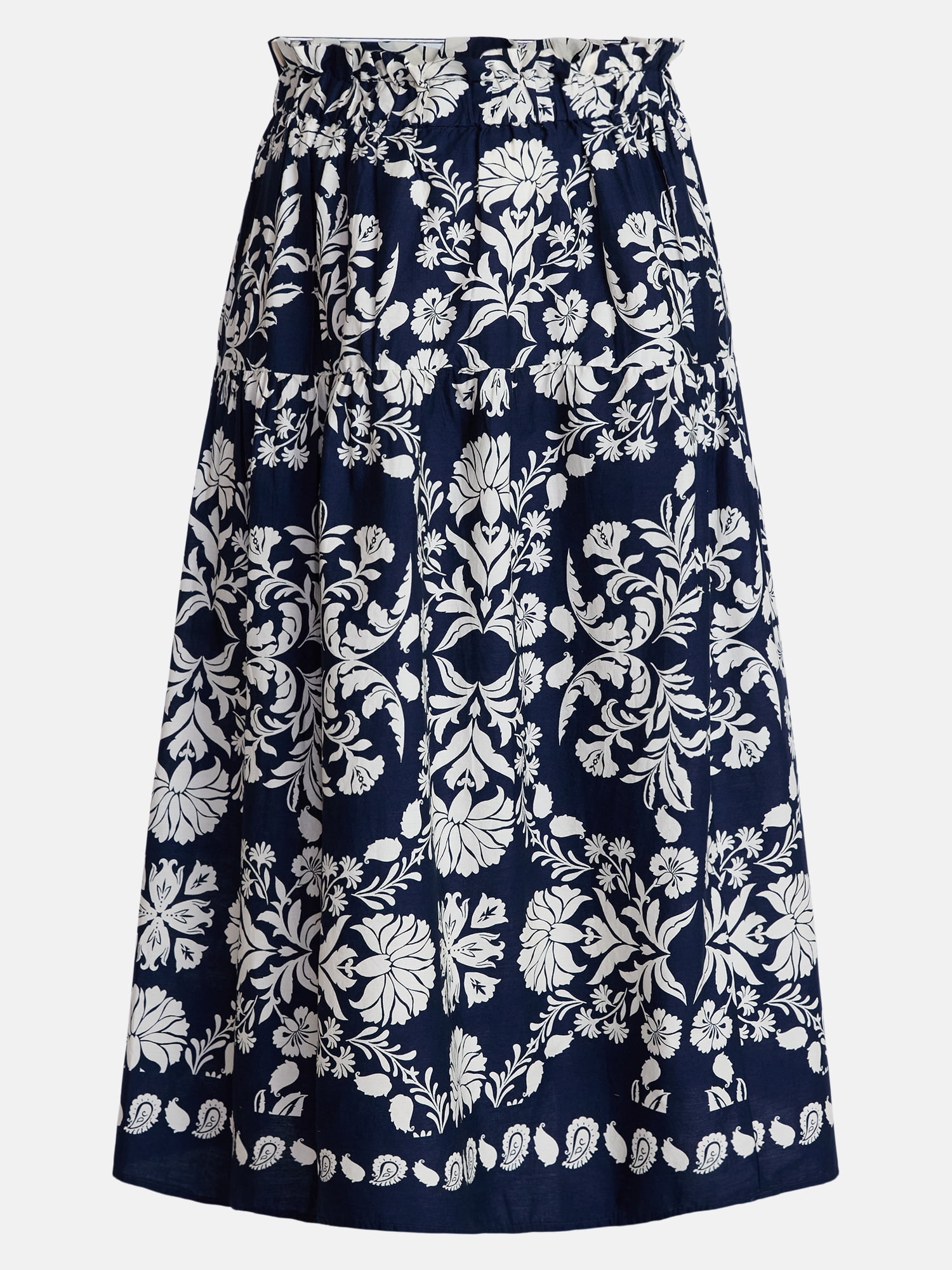 Time and Tru Women’s Tiered Cotton Maxi Skirt, Sizes XS-XXXL