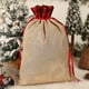 thumbnail image 5 of 1 bolsa de lona navideña con cordón, bolsa de regalo navideña, bolsa para dulces, bolsa para golosinas, envoltorio de dulces, decoraciones navideñas, 5 of 5