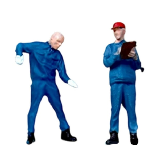 Xuanheng 1/64 Repairman Figure Ornament Miniature People Model Micro Landscapes Decor 2PC