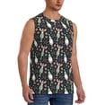 thumbnail image 2 of Fotbe Christmas cute deer old man Men's Camiseta sin Mangas Estampada para Hombres, Playera Casual para Gimnasio, Entrenamiento, Playa-Small, 2 of 7