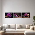 thumbnail image 4 of ZHONGYUTONG 3 Piece Zen Wall Art Purple Orchid Canvas Spa Stone Picture Still Life Meditation Painting for Bathroom Yoga Decor Framed (16.00" x 24.00" x 3PCS), 4 of 5
