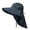 Navy blue, variant on HOMEIORA 1pc Waterproof Breathable Outdoor Sun Hat for Men & Women, Wide Brim Design, with UPF 50 Safari Cap Wide Brim Fishing Hat with Neck Flap, Light Gray