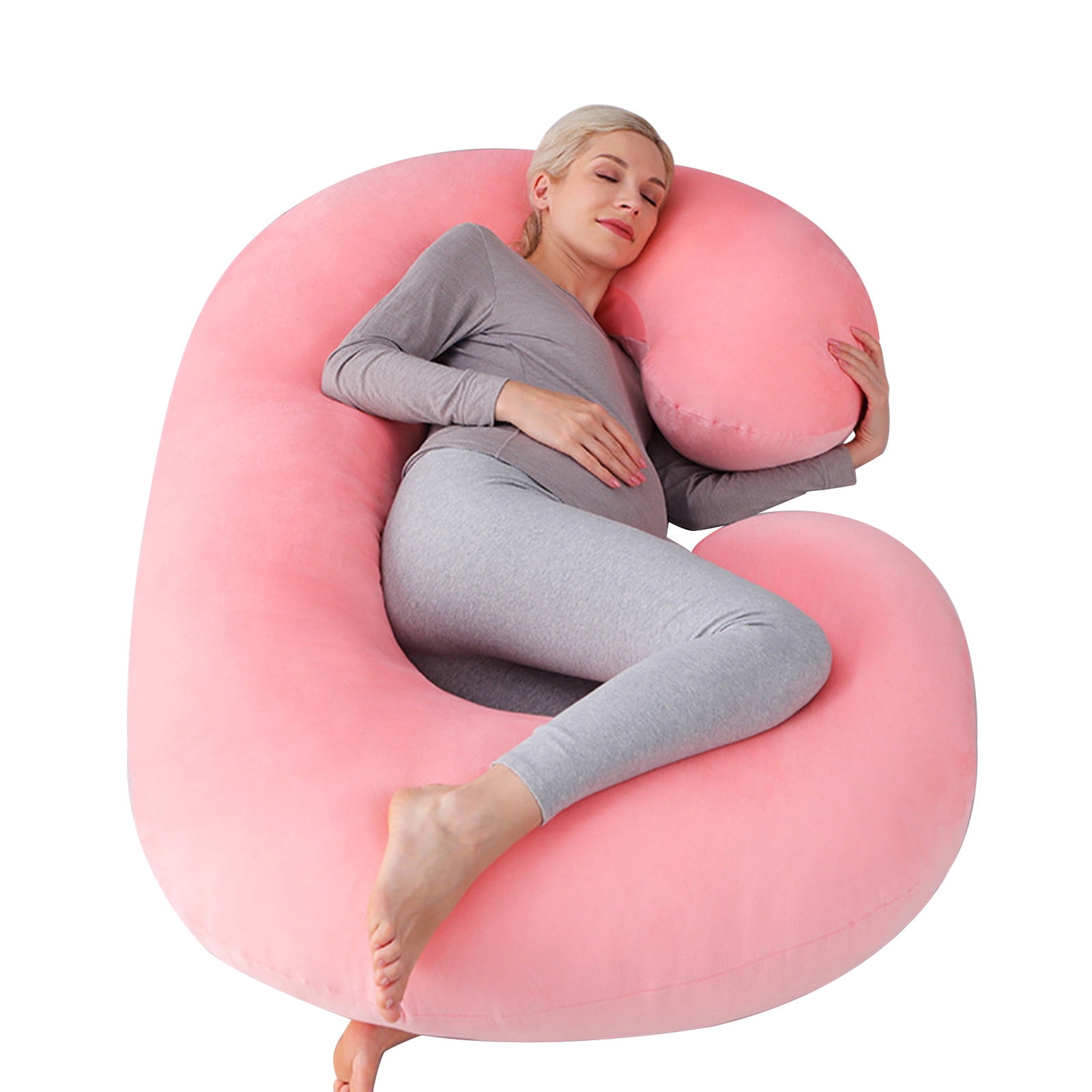 XIAOLE Pregnancy Pillow, For Pregnant Woman C-Shape Full Body Pillow And Maternity Support, Support For Back, Hips, Legs, Belly For Pregnant Women,Removable Maternity Pillow