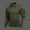 Army Green, variant on Men's Solid Color Long Sleeved Lapel Quarter Button Small Grid Lapel Self-cultivation Top Gray XXXL(XXXL)