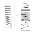 thumbnail image 3 of Mainstays 10-Tier Shoe Rack with Silver and Black Finish, Holds 30 Pairs, 3 of 13