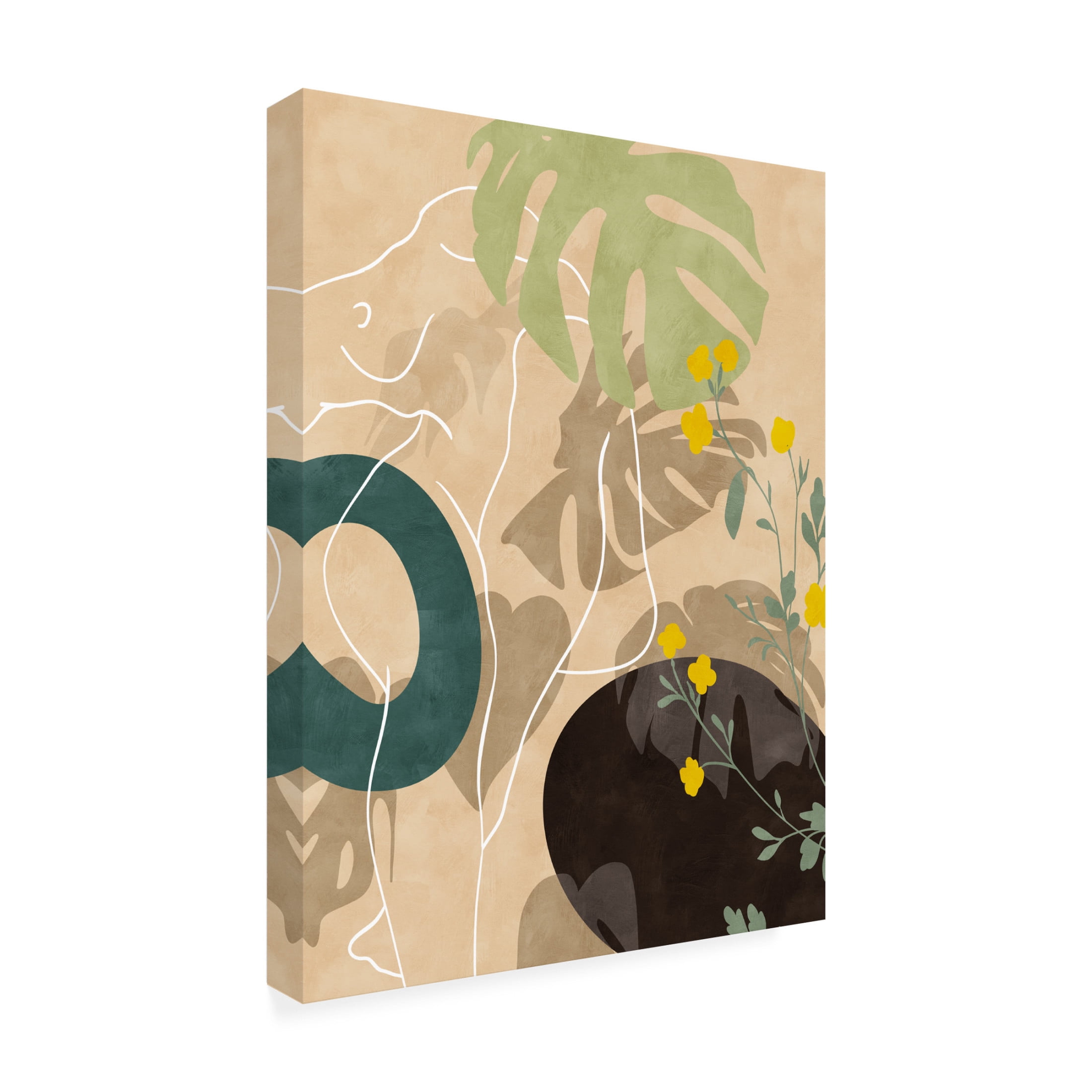 Trademark Fine Art Ana Rut Bre Leaves 25 Canvas Wall Art