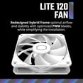thumbnail image 2 of Cooler Master 120 white 120 case fan|water cooling|air cooling, lighting, dynamic 1,750 RPM, air balance blades, hybrid|frame, 2 of 5