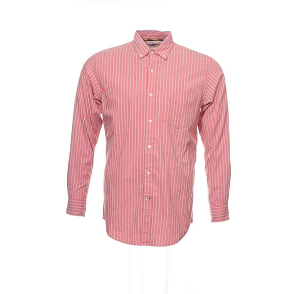Club Room Mauve Vertical Striped Button Down Shirt Sport , Size Small