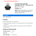 thumbnail image 2 of Instrument Panel Light Bulb - Compatible with 1997 - 1999 Ford F-250 1998, 2 of 2