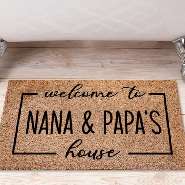 Grandkids Welcome Doormat Non Entrance Rug for Front Door Home Bedroom Decorative Floor Mat