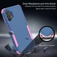 thumbnail image 2 of Allytech Galaxy A32 5G Phone Case, Hybrid TPU PC Military Grade Shockproof Protection Slim Scratch Resistant Bumper Defender Case Cover for Samsung Galaxy A32 5G 6.5-Inch - Blue+Pink, 2 of 4