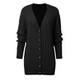 thumbnail image 3 of Cardigan Sweaters for Women 2025 Long Sleeve V-Neck Button Cable Knit Sweater Jacket Coat Womens Cardigan Sweaters, 3 of 6
