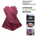 thumbnail image 2 of Guantes cálidos de invierno para mujer con dedos sensibles a la pantalla táctil Guantes de gamuza de otoño e invierno, 2 of 5