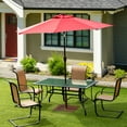 thumbnail image 3 of Costway Parasol Carré de Patio 50 Lb Base Support Parasols de Marché Poignée Roues, 3 of 10