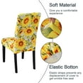 thumbnail image 4 of Touchbetter Pattern Chair Covers for Dining Room Set of 4, High Stretch Removable Washable Parsons Chair Slipcover for Home Party Hotel Wedding Ceremony (Sunflower,4PCS), 4 of 8