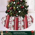 thumbnail image 6 of FMSHPON Christmas Santa Claus Berry Snowflakes Xmas Christmas Tree Skirt Stand Mat for Holiday Party Decoration Indoor Outdoor 48 inches, 6 of 6