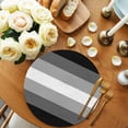 thumbnail image 2 of Black White Ombre Round Placemats Set of 8 for Dinning Tables,Heat-proof Braided Table Mats 15 Inch,Gradient Black Woods Farmhouse Washable Place Mat for Kitchen Restaurant Party Decor Table Setting, 2 of 9