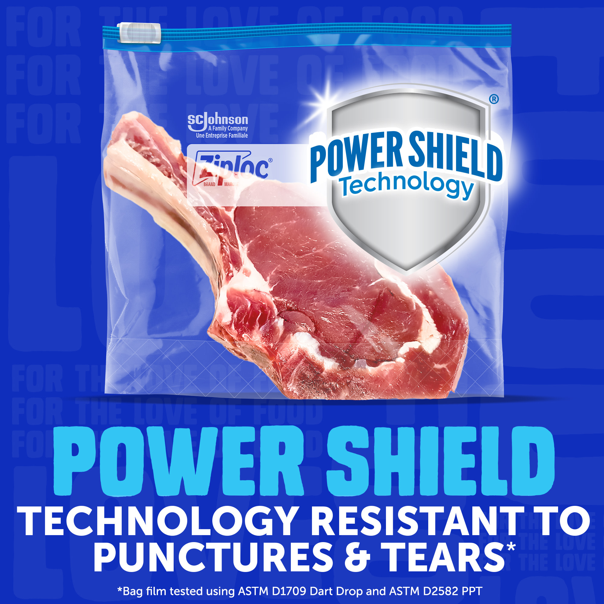 Ziploc Brand Slider Freezer Bags, Quart Size, Power Shield Technology, 50 Count photo 2