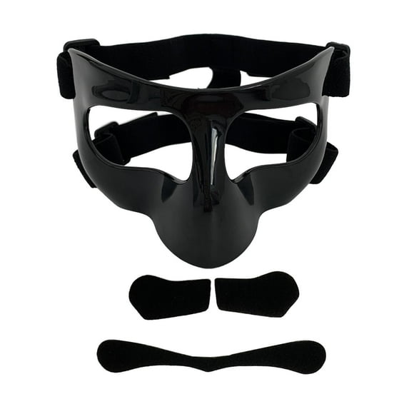 Máscara de baloncesto, máscara facial para nariz rota, hombres y mujeres, protector facial ajustable para nariz rota para gimnasio, ejercicio, fútbol 17cmx10cm