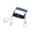 thumbnail image 1 of Plongée Sous-Marine en Acier Inoxydable Double Récif Crochets Double Équipement Double Robuste Sécurité Spirale Enroulé Lanyard Bleu, 1 of 9