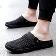thumbnail image 3 of Modisza Slides for Men Closed Toe Quick Drying Garden Shoes Breathable Mesh Clog Beach Sports Flat Sandals with Arch Support Size 8 Orange, 3 of 7