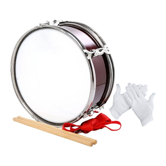 Juego de caja de batería con baquetas de 13 pulgadas, guantes y correa, instrumento de percusión para niños, adultos, principiantes, estudiantes y