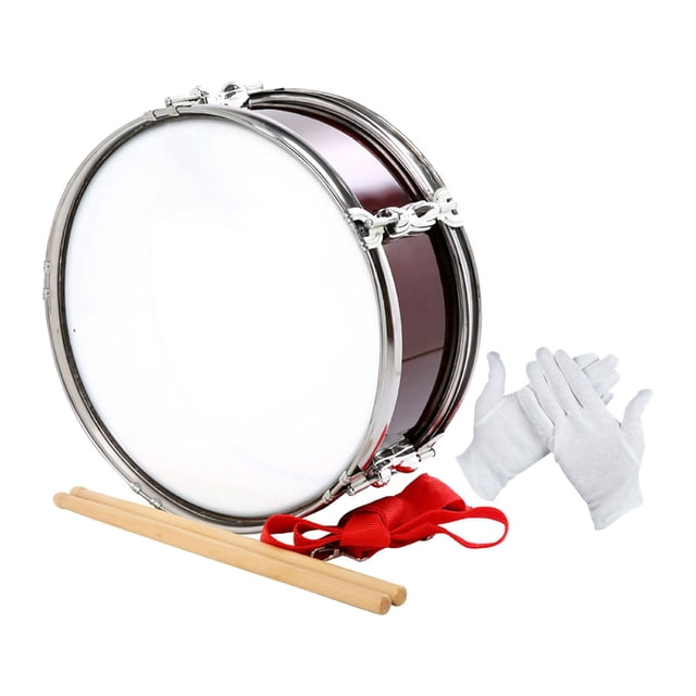 Juego de caja de batería con baquetas de 13 pulgadas, guantes y correa, instrumento de percusión para niños, adultos, principiantes, estudiantes y