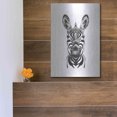thumbnail image 5 of Luxe Metal Art 'Zebra Illustration' by Incado, Metal Wall Art, 12"x16", 5 of 9