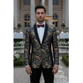 thumbnail image 5 of COOFANDY Men's Floral Tuxedo Jacket Luxury Embroidered Stylish Suit Blazer Jacket for Wedding Party Dinner, 5 of 9