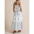 thumbnail image 2 of NJWS Women Floral Maxi Dress Sleeveless Smocked Ruffle Flowy Boho Sundress with Pockets Summer Vacation, 2 of 5