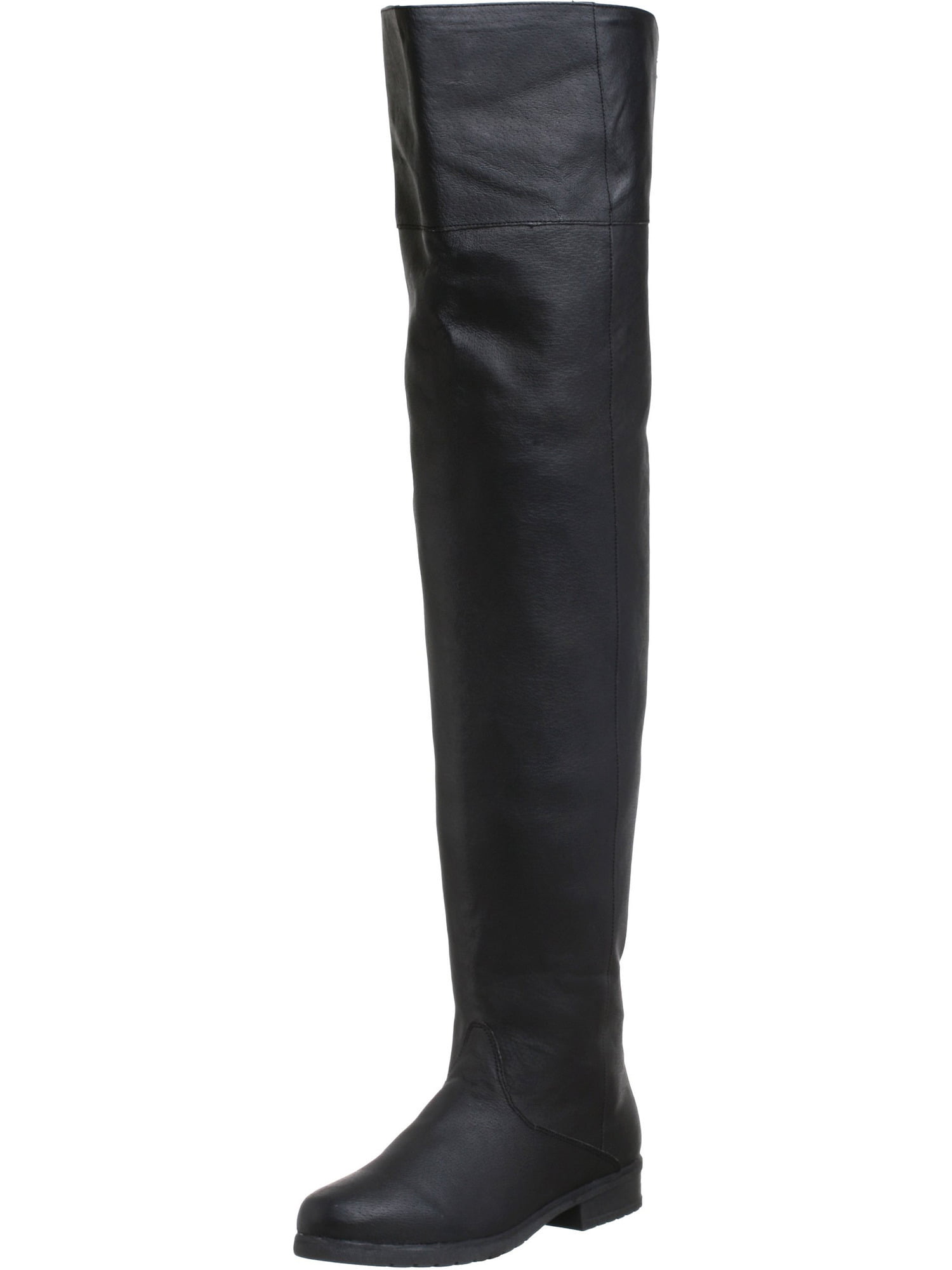 Mens Thigh High Boots Black Leather 