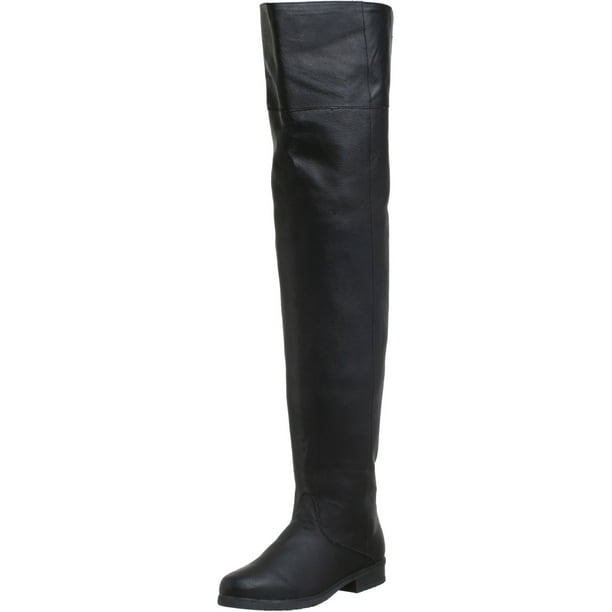 Funtasma Mens Thigh High Boots Black Leather Pirate Costumes