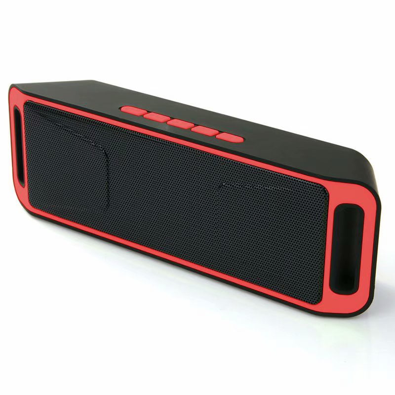 SC208 4.0 Wireless Bluetooth Speaker Stereo Subwoofer Support FM TF USB Red 