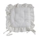 thumbnail image 1 of Cojín de silla con volantes, cojín floral, elegante y suave, con lazos, asiento cuadrado Flor blanca, 1 of 9