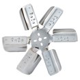 thumbnail image 3 of Derale 17217 Cooling Fan  Flex Fan; 17-1/4 Inch Diameter x 2-3/8 Inch Depth; 6 Blade; Standard Rotation; Stainless Steel Blade With Chrome Hub; Up To 10000 RPM; Without Shroud, 3 of 4