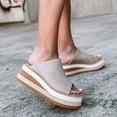 thumbnail image 2 of 2025 Clearance! 50% Off Clear! asdoklhq Womens Comfort Clogs,2022 Women Sandals Open Toe Women's Shoes Breathable Ladies Beach Wedge Shoes Lightweight Muffin Wedge Slides, 2 of 6