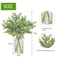 thumbnail image 2 of Artificial Eucalyptus Stems in Glass Vase,Fake Plants Eucalyptus Leaves for Home Office Centerpiece Table Decorations Farmhouse Wedding Home Greenery Decor Grass Green, 2 of 7