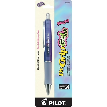 UPC: 0072838362612 | Pilot Dr. Grip Gel Ink Retractable Roller Ball Pen Black Ink .7mm 36261