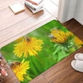 thumbnail image 4 of Vsdgher Bees Pollinates A Yellow Dandelion Flannel Anti-Slip Floor Mat Comfort Mat Outdoor Rug, Indoor Outdoor Rugs for Home, Office, Laundry 16''x24''in, 4 of 7