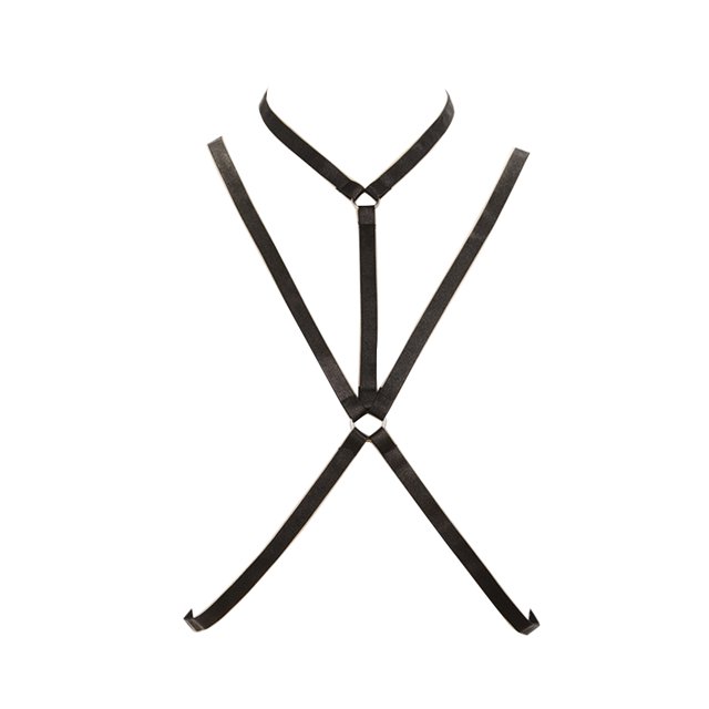 Qarigey Sujetadores sin copa, moldeador de cuerpo multicolor, ropa de mujer, vendaje erógeno, lencería misteriosa, sujetador de diseño Simple gótico Disfraces de disfraces Negro Qarigey AP008768-01