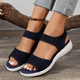 thumbnail image 3 of Pandaie Walking Sandals Women Arch Support Hiking Sport Shoes Mesh Breathable Athletic Memory Foam Summer Slip on Sneakers Blue Size 9.5, 3 of 9